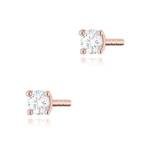 Kolczyki K0066 Diament 2 x 0,04ct różowe złoto
