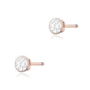 Kolczyki K0067 Diament 2 x 0,10ct różowe złoto sztyft zakręcany
