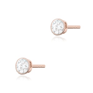 Kolczyki K0067 Diament 2 x 0,10ct różowe złoto