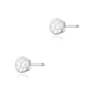 Kolczyki K0067 Diament 2 x 0,10ct białe złoto sztyft zakręcany