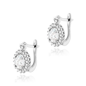 Kolczyki K0312 Diament Laboratoryjny 2 x 0,40ct białe złoto