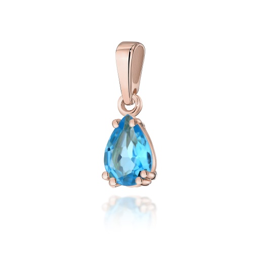 Pendentif Z0006 Topaze  Swiss 0,90ct Or rose