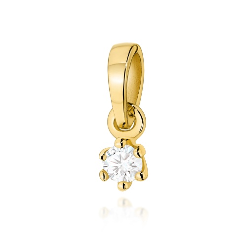 Pendentif Z0501 Diamant 0,04ct Or jaune