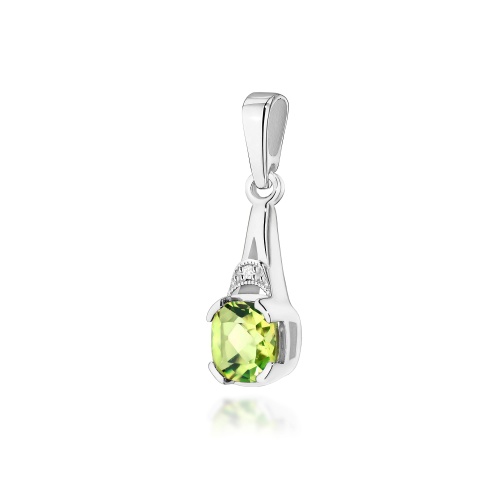 Pendentif Z0040 Péridot 1,00ct Or blanc