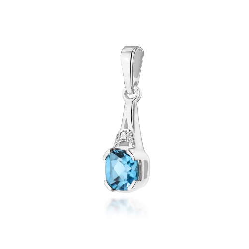 Pendentif Z0040 Topaze  Swiss 1,10ct Or blanc