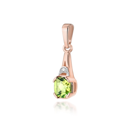 Pendentif Z0040 Péridot 1,00ct Or rose
