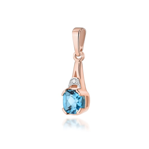 Pendentif Z0040 Topaze  Swiss 1,10ct Or rose