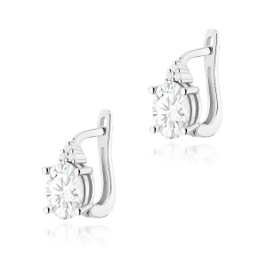 Kolczyki K0308 Diament Laboratoryjny 2 x 0,70ct białe złoto