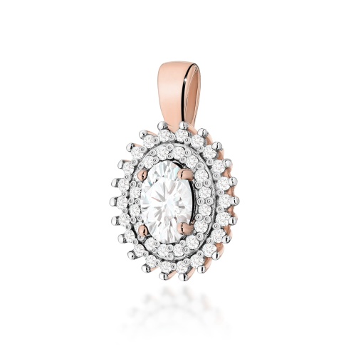 Pendentif Z0303 Diamant de laboratoire  0,40ct Or rose