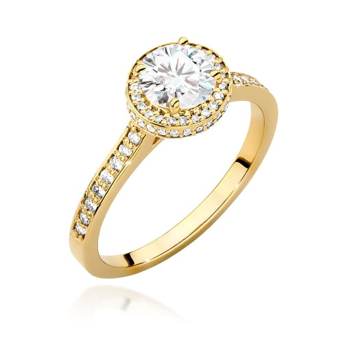 Prsten W0508 Laboratorní diamant 0,70ct Žluté zlato