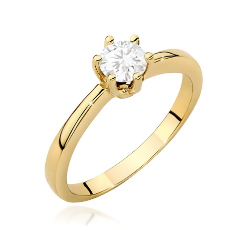 Prsten W0563 Laboratorní diamant 0,40ct Žluté zlato
