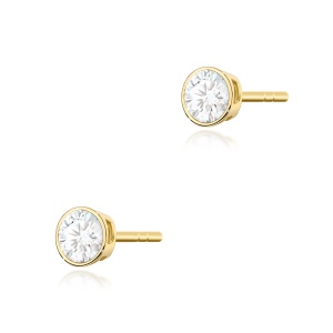 Kolczyki K0067 Diament 2 x 0,10ct żółte złoto