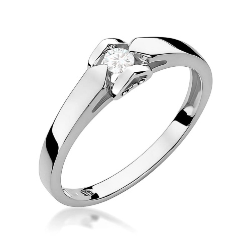Ring W0320 Diamant 0,09ct Weißgold