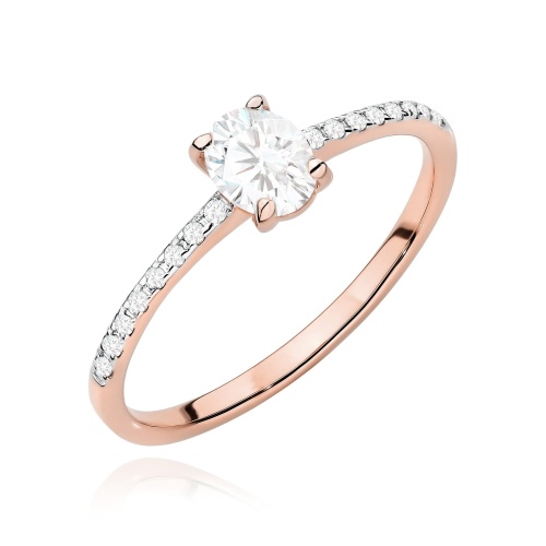 Bague W0582 0,30ct Or rose