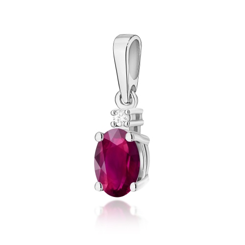 Pendentif Z0001 Rhodolite 0,50ct Or blanc
