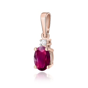 Zawieszka Z0001 Rodolit 0,50ct różowe złoto