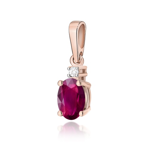 Pendentif Z0001 Rhodolite 0,50ct Or rose