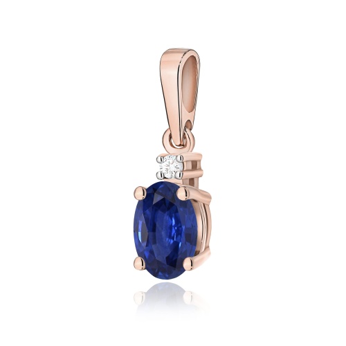 Pendentif Z0001 Saphir 0,70ct Or rose