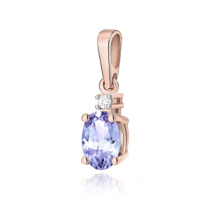 Zawieszka Z0001 Tanzanit 0,40ct różowe złoto