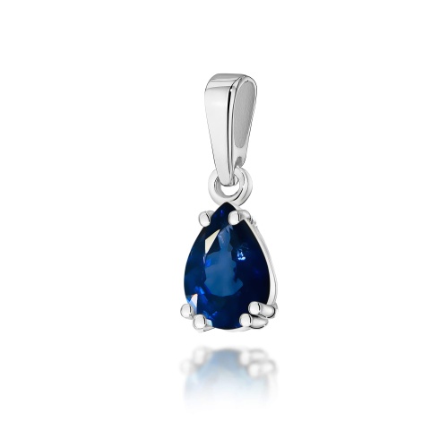 Pendentif Z0006 Saphir 0,60ct Or blanc