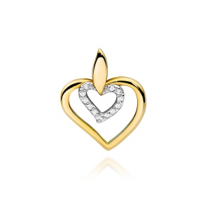 Zawieszka Z0016 z diamentami żółte złoto