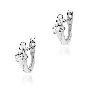 Kolczyki K0088 Diament 2 x 0,10ct białe złoto