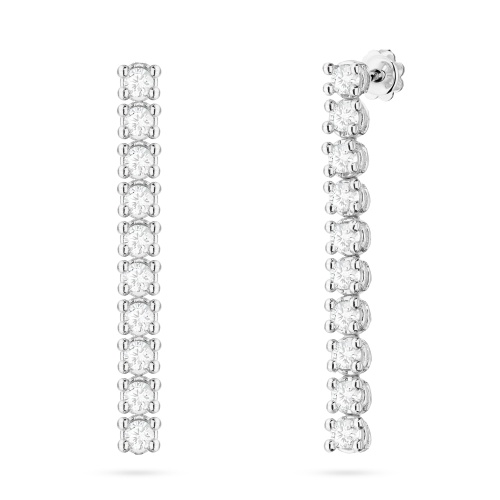 Boucles d’oreilles K0330 avec diamants Or blanc