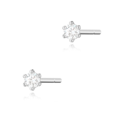 Boucles d’oreilles K0501 Diamant 2 x 0,04ct Or blanc