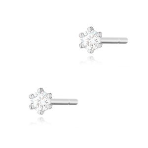 Kolczyki K0501 Diament 2 x 0,04ct białe złoto