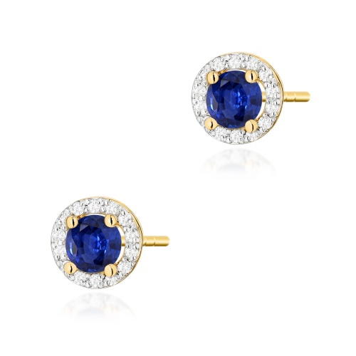 Boucles d’oreilles K0509 Saphir 2 x 0,50ct Or jaune