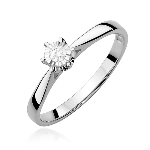 Ring W0426 Diamant 0,05ct Weißgold
