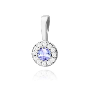 Zawieszka Z0443 Tanzanit 0,15ct białe złoto