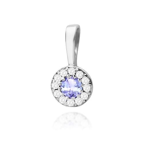 Pendentif Z0443 Tanzanite 0,15ct Or blanc