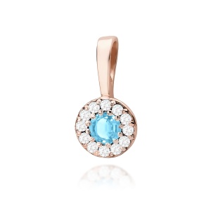 Zawieszka Z0443 Topaz Swiss 0,15ct różowe złoto