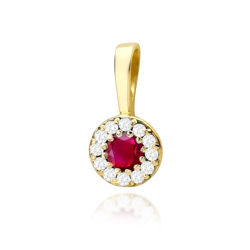 Pendentif Z0443 Rubis 0,15ct Or jaune