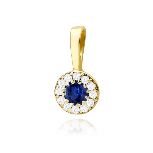 Pendentif Z0443 Saphir 0,15ct Or jaune
