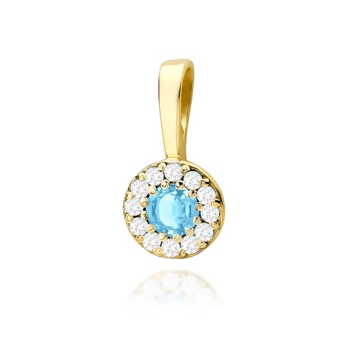 Pendentif Z0443 Topaze  Swiss 0,15ct Or jaune
