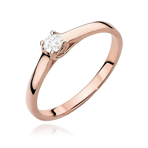 Bague W0506 Diamant 0,12ct Or rose