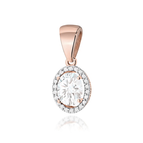 Pendentif Z0080 Diamant de laboratoire 1,90ct Or rose