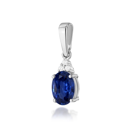 Pendentif Z0308 Saphir 0,90ct Or blanc