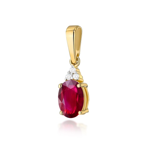 Pendentif Z0308 Rubis 1,00ct Or jaune