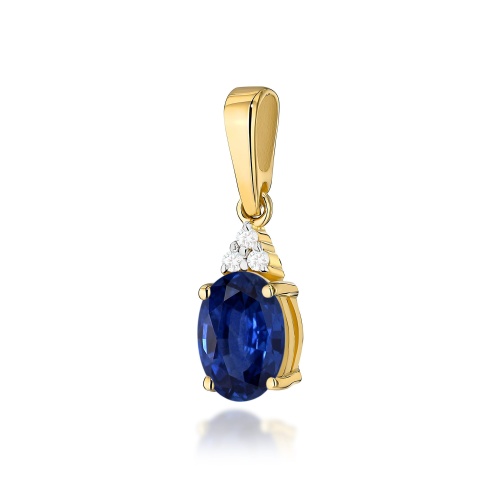 Pendentif Z0308 Saphir 0,90ct Or jaune