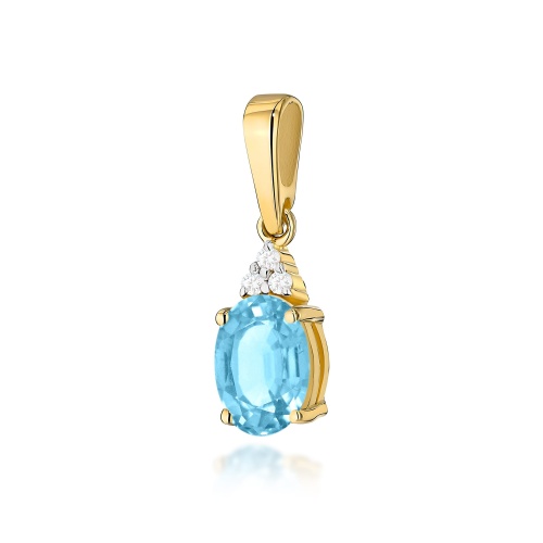 Pendentif Z0308 Topaze  Swiss 0,90ct Or jaune