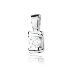 Zawieszka Z0343 Diament 0,10ct białe złoto