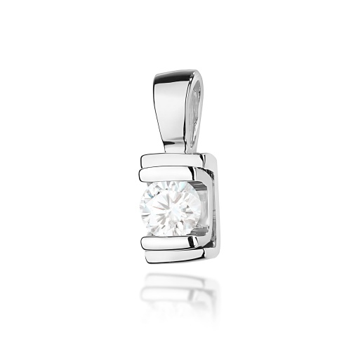 Pendentif Z0343 Diamant 0,10ct Or blanc