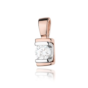 Zawieszka Z0343 Diament 0,10ct różowe złoto