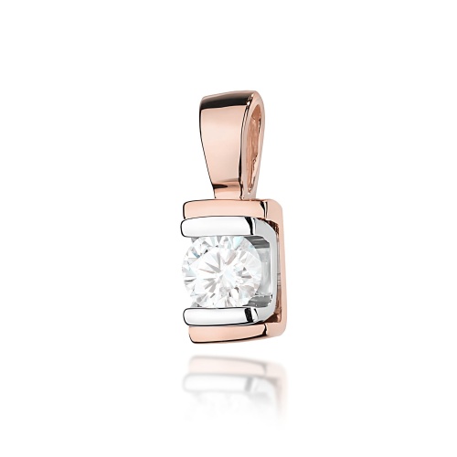 Pendentif Z0343 Diamant 0,10ct Or rose