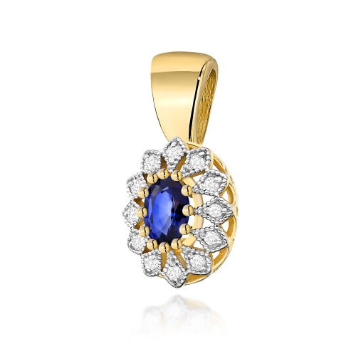 Pendentif Z0354 Saphir 0,70ct Or jaune