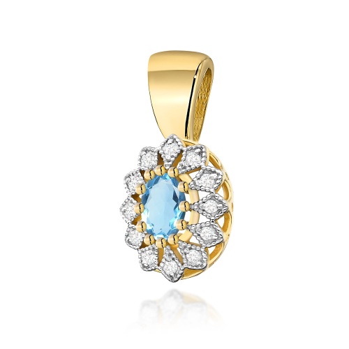 Pendentif Z0354 Topaze  Swiss 0,50ct Or jaune