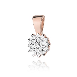 Zawieszka Z0401 z diamentami różowe złoto